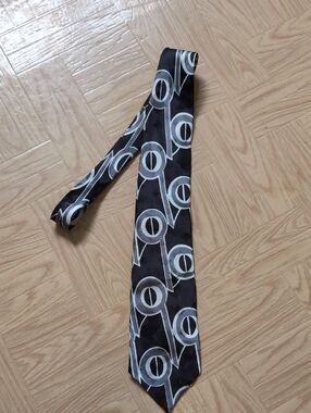 Screenplay By Martin Wong Black W Design Tie